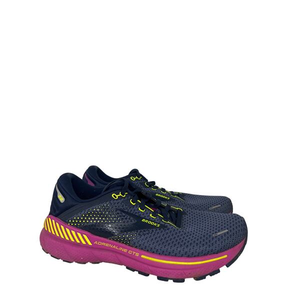 Brooks Adrenaline GTS 22 Shoes 10 B Nightshadow Viola Blue Pink Running Sneakers - Picture 1 of 5